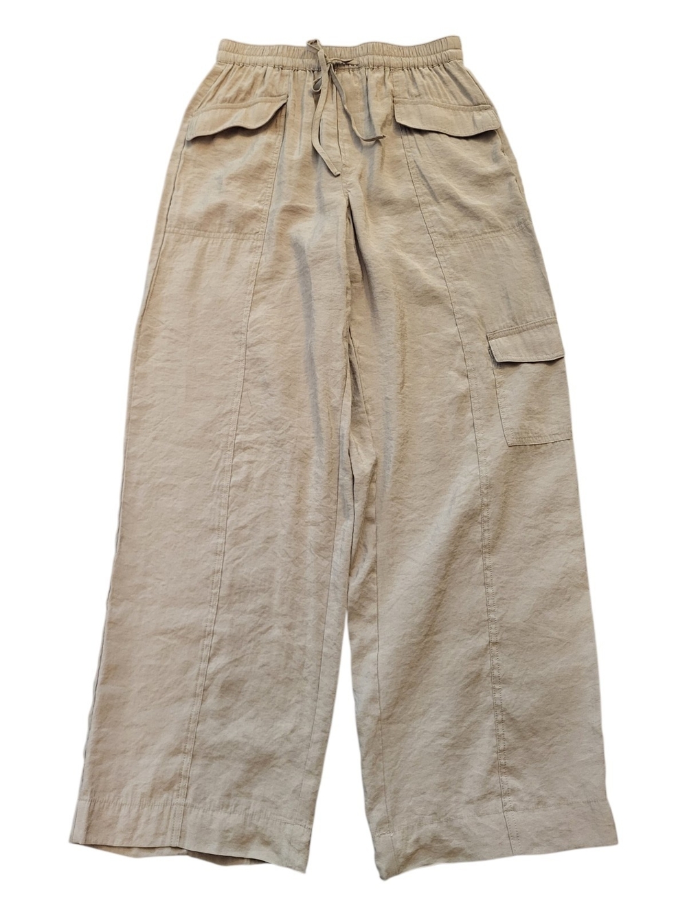 Madewell Pull-On Straight Softdrape Cargo Pants in Light Umber - Size S